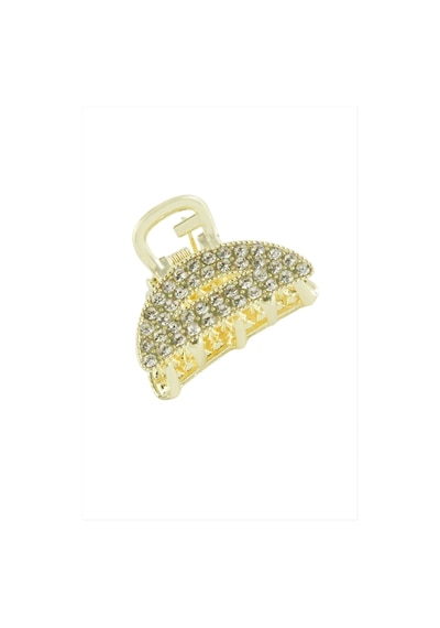 Oval Taşlı Minik Metal Mandal Toka 2 Cm Çok Renkli
