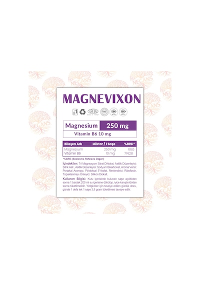Negans Magnevixon Magnezyum 250 mg Vitamin B6 10 mg 30 Şase