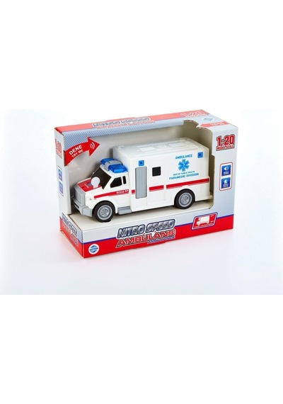 Nitro Speed Polis Ambulans 1:20 Sesli Işıklı Beyaz Diğer