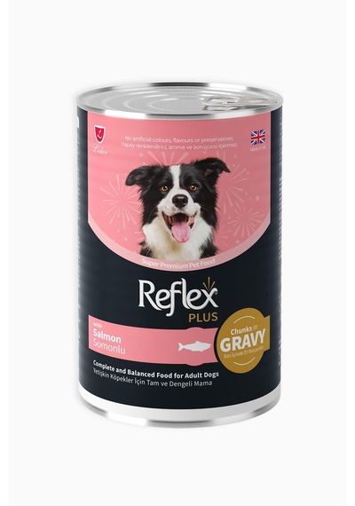 Reflex Plus Sos İçinde Et Parçacıklı Somonlu Yetişkin Köpek Maması 400 G