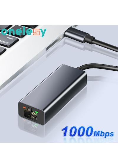 Mt76 Mac Windows Uyumlu Type-c To 1000mbps Rj45 Ethernet Çevirici