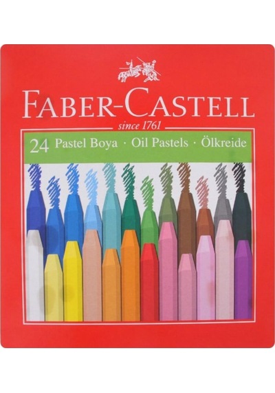 Karton Kutu Pastel Boya 24 Renk Renkli