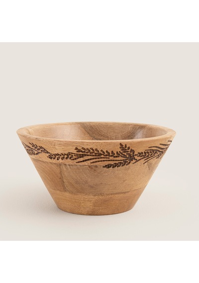 Spiga Ahşap Sunum Kasesi 20x20x10 Cm Natural Naturel
