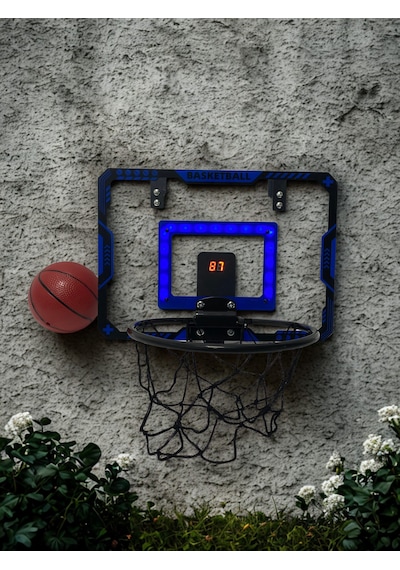 Çift Potali Skorboard Lu Basketbol Seti Basketbol Potası Matkap Gerektirmez, Iç/dış Mekan 2 Yıl Garantili