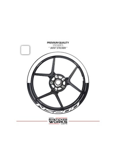 Bajaj Ns200 Jant Şeridi Yarım Jant Kaplama & Ns200 Yazı Sticker Seti 82059034