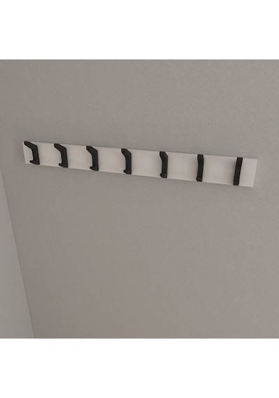 Hepsi3boyutlu Modern Duvar & Kapı Kanca Askılık - 7 Adet Siyah Kanca Askılık - Model No : 2 Siyah