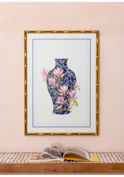 The Mia Tbl0093 Blue Blanc Tablo 64x90x4 Cm