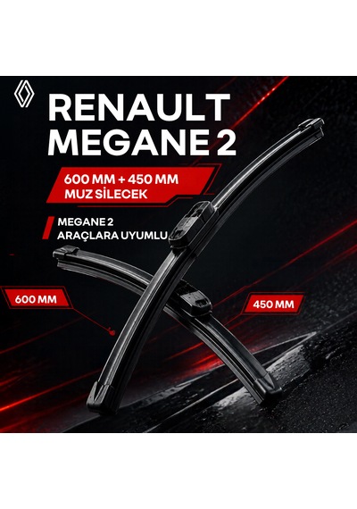 Renault Megane 2 Muz Silecek Takımı 600mm-450mm