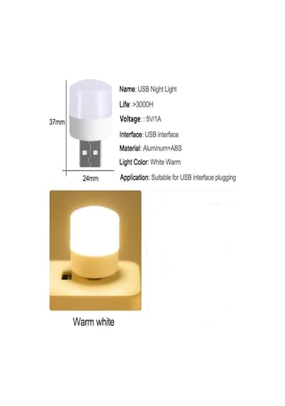 Mini Ampul 1W Taşınabilir Usb Led Işık - Powerbank Uyumlu Mini Ampul 1W Taşınabilir Usb Led Işık - Powerbank Uyumlu