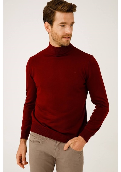 İgs Erkek Standart Yarım Balıkçı Triko Bordo