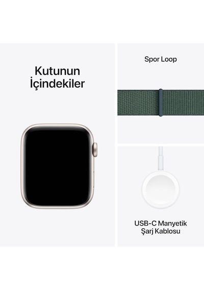 Apple Watch SE GPS 44 MM Alüminyum Kasa Spor Loop Akıllı Saat (Apple Türkiye Garantili)