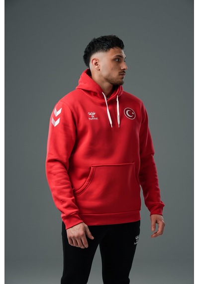 Hummel Armin Milli Takım Pamuklu Hoodie Kırmızı