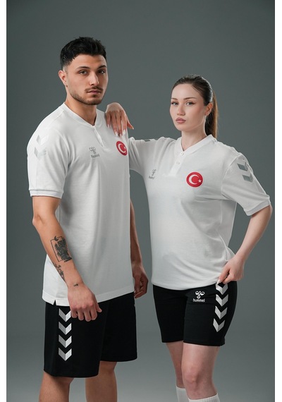Hummel Armin Milli Takım Bebe Yaka Tişört Beyaz