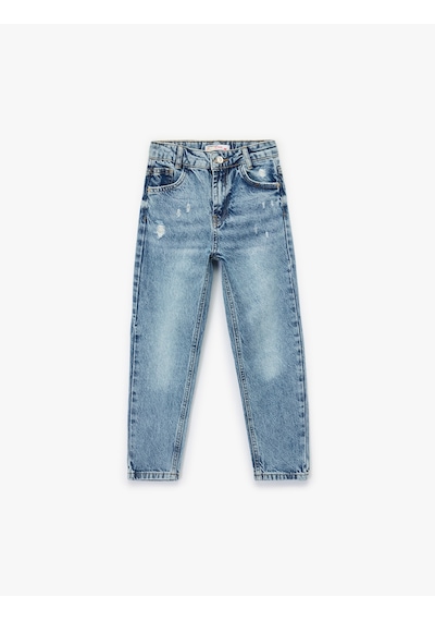 Koton Cep Detaylı Yıpratılmış Detaylı Mom Fit Pamuklu Denim Pantolon Orta İndigo 6wkg40043ad Indigo Koton Cep Detaylı Yıpratılmış Detaylı Mom Fit Pamuklu Denim Pantolon Orta İndigo 6wkg40043ad Indigo