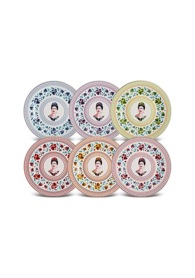 Karaca Frida Kahlo 6 Parça Porselen Pasta Seti 19 Cm