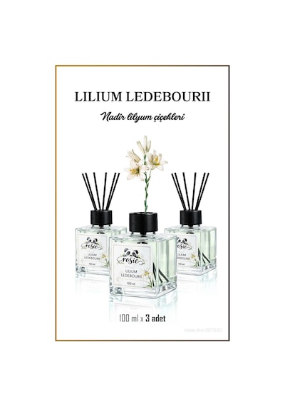 3'lü Lilium Ledebourii Çubuklu Oda Kokusu 100 Ml Lilyum