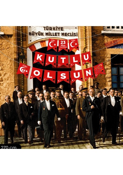 23 Nisan Kutlu Olsun Flama - 2,70 Mt Standart
