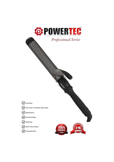 Powertec TR-38 MM Saç Maşası Siyah
