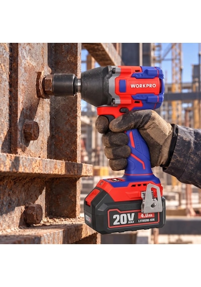 Workpro Wp390228 20volt 4.0ah. Li-ion 1/2 360nm Çift Akü Kömürsüz Profesyonel Şarjlı Somun Sıkma