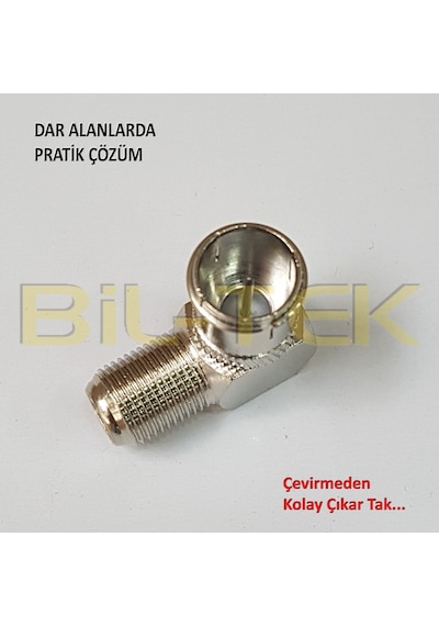 Hızlı F Konnektör L Tipi Quick Fiş - 1 Adet