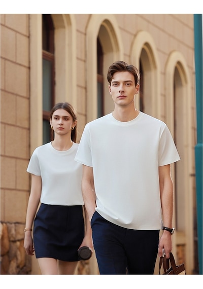 New Performance Premium Basic T-shirt 67.1% Naylon 22.0% Pamuk 10.9% Spandex Beyaz
