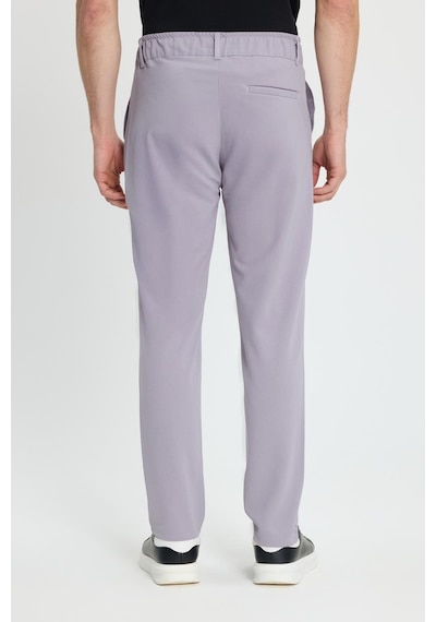 Tudors Erkek Slim Fit Dar Kesim Beli Lastikli Bağcık Detaylı Gri Pantolon-41664 gri