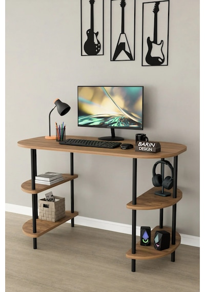 120 Cm Çalışma Masası Bilgisayar Masası 2 Raflı Kitaplık Ofis Ders Masası Ahşap Metal Ayaklı Atlantik Çam 120 Cm Çalışma Masası Bilgisayar Masası 2 Raflı Kitaplık Ofis Ders Masası Ahşap Metal Ayaklı Atlantik Çam