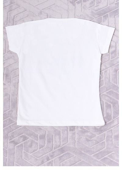 Hçm Kız Çocuk Tshirt Youth Baskılı Bisiklet Yaka C39 Krem