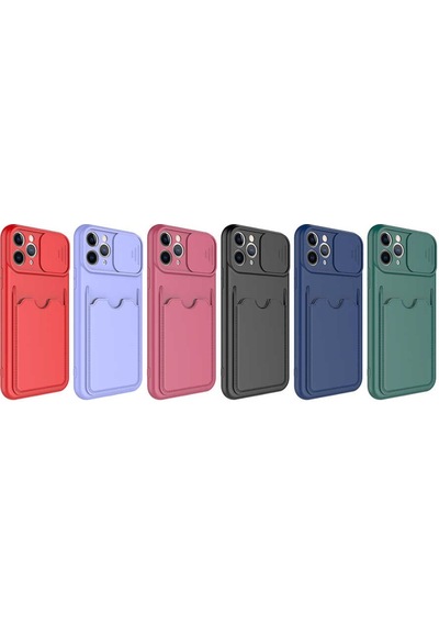 Apple Uyumlu  iPhone 11 Pro Max Kılıf Zore Kartix Kartlık Bölmeli Kılıf