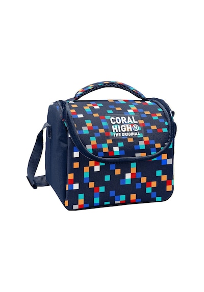 Coral High Erkek Çocuk Lacivert Çok Renli Geometrik Desenler Isı Yalıtımlı Beslenme Çantası 37135 Çok Renkli