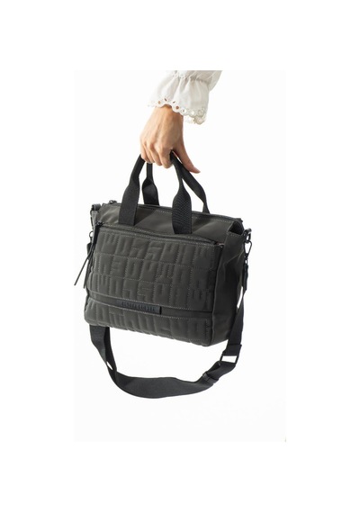 Baginn Kadın Postacı Çantası Nubuk-süet Dokulu Vegan Deri 30 26 Cm Çapraz Askılı Omuz Kol Çantası 20a Gri