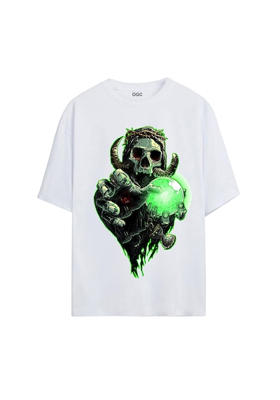 Ogc Kristal Oversize Unisex T-shirt Beyaz
