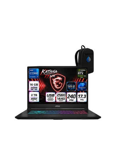 Msı Katana 17 HX B14WFK-252XTRRNP03 i7-14650HX 16 GB 2 TB SSD 8 GB RTX5060 17.3'' W11P Dizüstü Bilgisayar