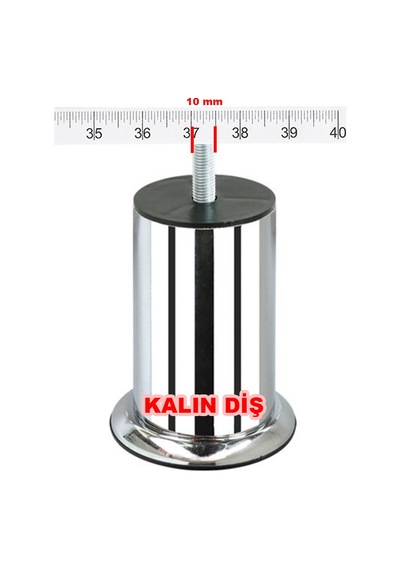 Baza Ayağı Vidalı M10 10 Cm X 4 Adet Metal