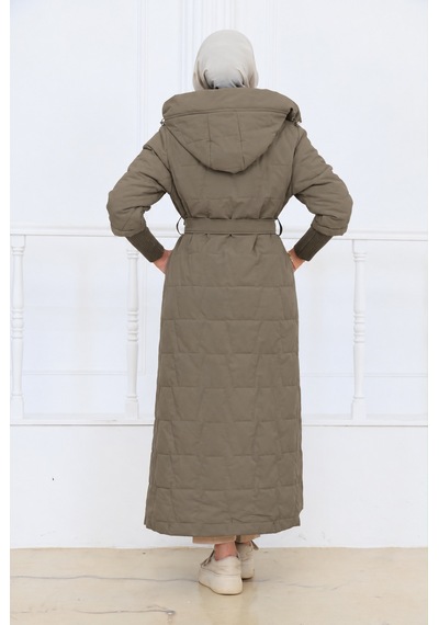 Esra Butik78 Montana Kapitone Kaban 150 Gr Elyaf Dolgulu Kuşaklı-toprak Rengi Kahverengi Esra Butik78 Montana Kapitone Kaban 150 Gr Elyaf Dolgulu Kuşaklı-toprak Rengi Kahverengi