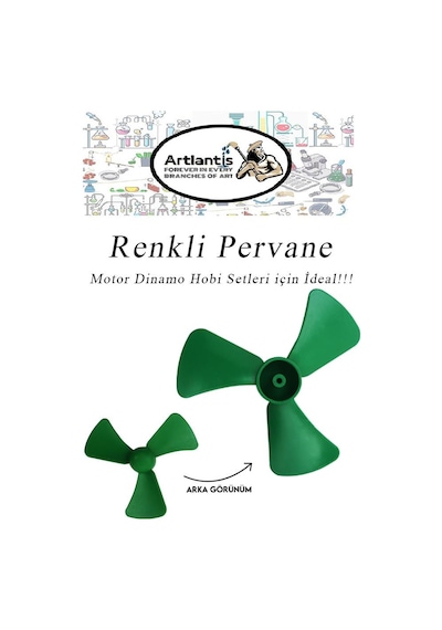 Deney Eğitim Pervanesi 10 Adet Çok Renkli