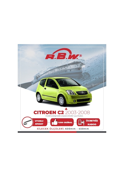 Citroen C2 Muz Silecek Takımı (2003-2008) RBW