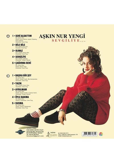 Aşkın Nur Yengi Sevgiliye Renkli Plak Bordo Lp