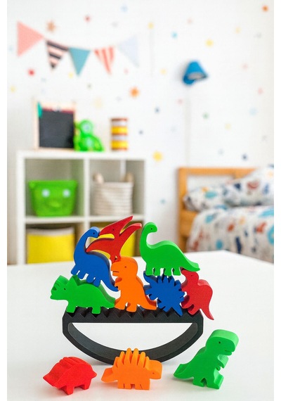 Renkli Dinozorlar Denge Oyunu