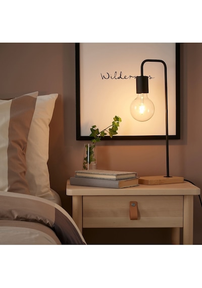 Tvarhand Masa Lambası Bambu Tabanlı Siyah 47 Cm Dekoratif Lambalar