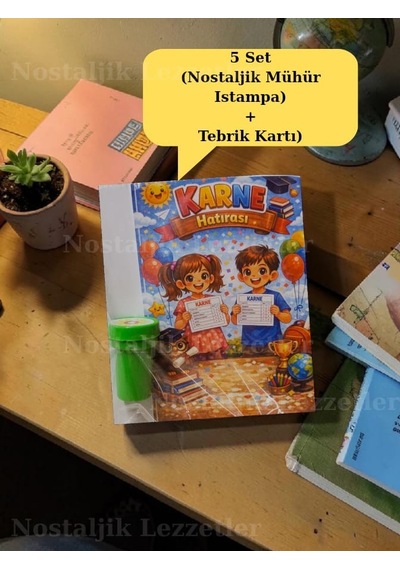Karne Hediyesi 5 Set Nostaljik Mühür Istampa Ve Tebrik Kartı