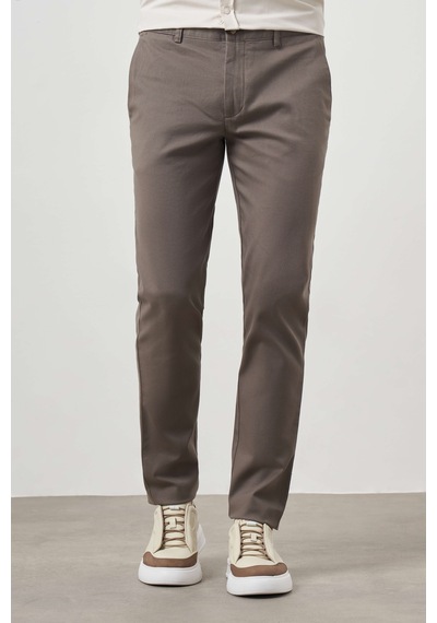 Morven Erkek Haki Yazlık Pamuk Yan Cep Slim Fit Chino Pantolon 25ys003004710 Haki