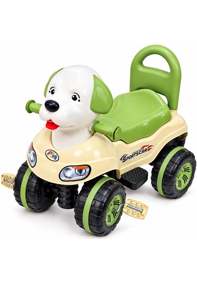 Enhoş Toys Köpek Figürlü Pedallı Çocuk Binek Arabası Yeşil Krem