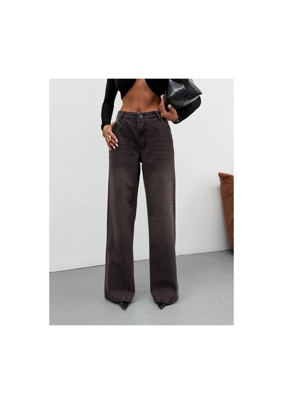 Kene Jeans Kahve İşlemli Yan Cep Ön İşlemli Tam Kalıp Bol Paça Kot/denim Pantolon Kahve İşlemli Kene Jeans Kahve İşlemli Yan Cep Ön İşlemli Tam Kalıp Bol Paça Kot/denim Pantolon Kahve İşlemli