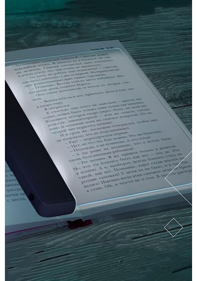 Kitap Aydınlatıcı Led Panel Okuma Çerçevesi Işıklı Kitap Ayracı Siyah