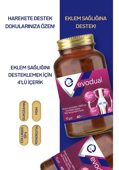 Evopharma Glukozamin , Kondroitin, Msm Ve Tip Iı Kolajen İçeren Takviye Edici Gıda