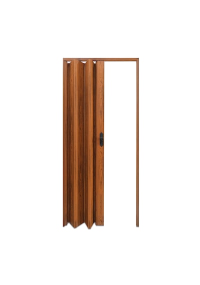Faran Dekorasyon 72 x 230 Ceviz Renk Camsız Pvc Akordiyon Katlanır Kapı - FRNAKMODEL-110