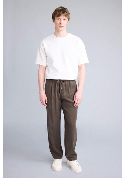 Defacto Yumuşak Dokulu Relax Fit Kahverengi Pantolon G8149ax26smbn581 Kahve-bn581