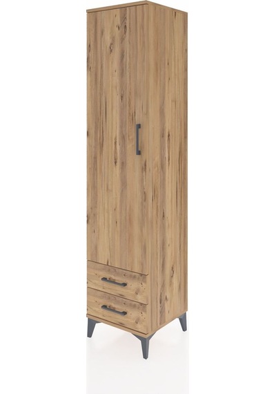 Hyperion Dolap 5 Raflı 2 Çekmeceli Tek Kapaklı 44x44x195 Çam-çam Çam