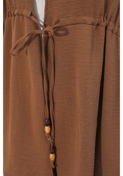 Bigdart Kadın Ayrobin Kimono Pantolon İkili Takım 30101- Taba